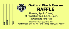 Oakland Fire & Rescue Raffle Tickets