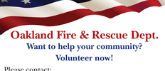 Oakland Fire & Rescue Dept. Banner